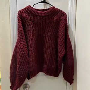 Elodie Red Crew Neck Sweater